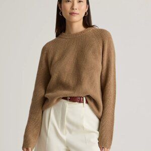 Mongolian Cashmere Fisherman Crewneck Sweater in Teak / Size XS